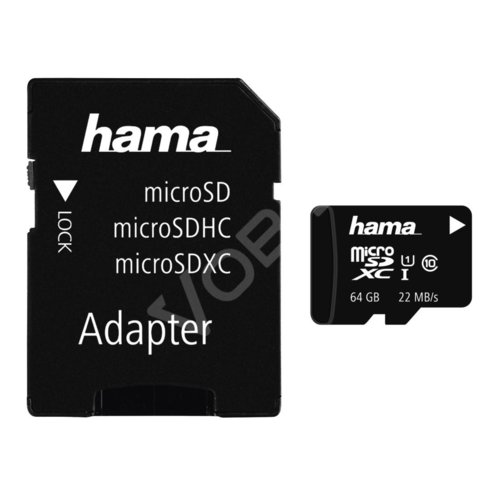 Hama Polska micro SDXC 64GB Class 10 + Adapter microSD-SD