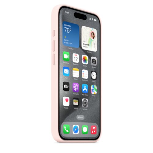Etui Apple Silicone Case na iPhone 15 Pro MagSafe jasnoróżowe