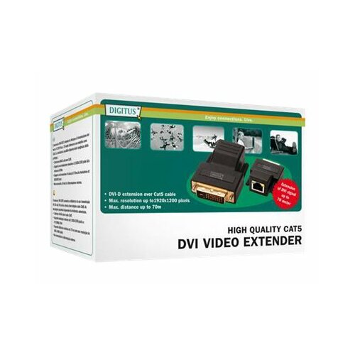 Extender DVI-D (24+5) /M (wtyk) kat.5e 70m 1920 x 1440, Digi