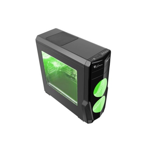 NATEC Obudowa Genesis Titan 800 USB 3.0 z oknem zielone podświetlenie