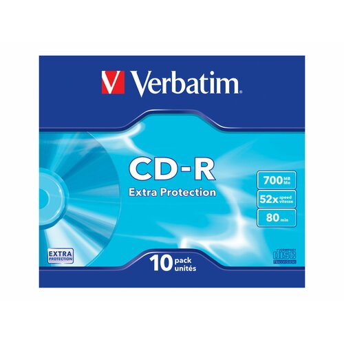 CD-R Verbatim 52x 700MB (Slim 10) EXTRA PROTECTION