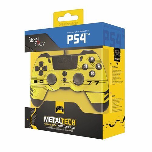 Kontroler STEELPLAY Metaltech Controller Yellow PS4/PS3/PC