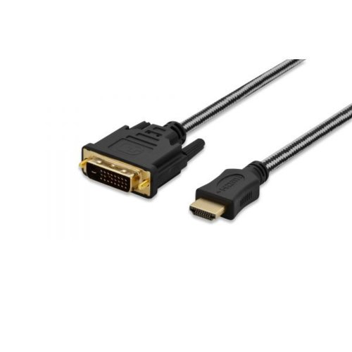 EDNET Adapter HDMI Highspeed 1.3 Typ HDMI A/DVI-D(24+1), M/M czarny 2m blister premium