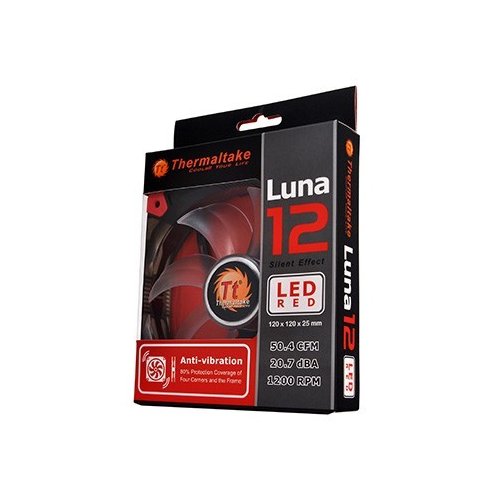 Thermaltake Wentylator - Luna 12 LED Red (120mm, 1200 RPM) BOX