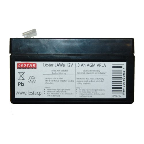 Żelowy akumulator wymienny Lestar LAWa 12V 1,3Ah AGM VRLA