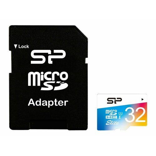 Karta pamięci MicroSDHC Silicon Power Colorful Elite UHS-1 32GB CL10 + adapter