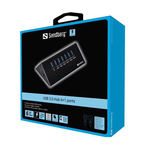 Gniazdo USB 3.0 Sandberg czarne