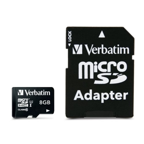Verbatim Micro SDHC 8GB Class10 UHS-I + Adapter