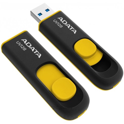 Adata Flashdrive UV128 32GB USB 2.0 czarno-żółty