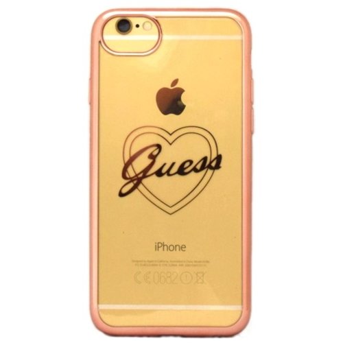 GUESS Etui GUHCP7TRHRG hardcase iPhone 7 złoto różowe serca SIGNATURE