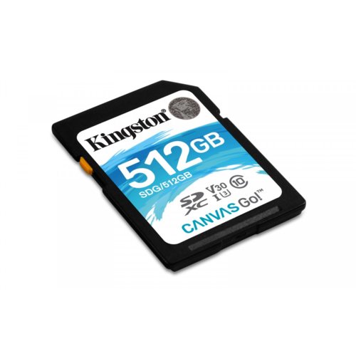 Kingston SD 512GB Canvas Go 90/45MB/s CL10 U3 V30