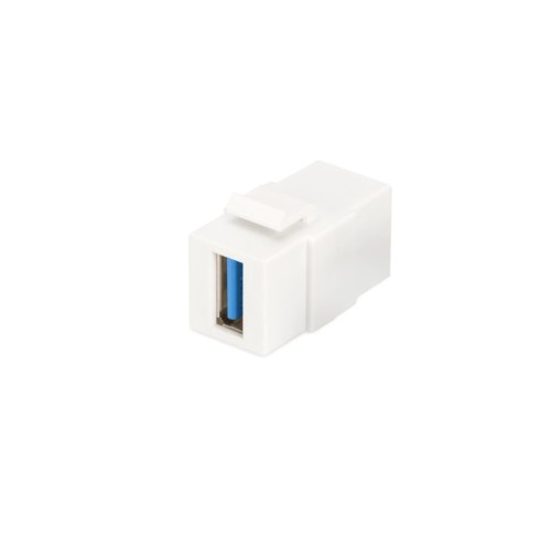 Digitus Moduł Keystone USB 3.0, łącznik do gniazd i pustych paneli, żeński/żeński, biały