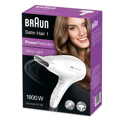 Suszarka Braun Satin Hair 1 PowerPerfection HD180 Biała