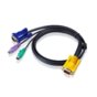 Kabel KVM Aten 2L-5202P ( SVGA, 2x PS2 typ A - HD15 2m czarny )