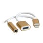 Adapter TRACER Iphone7 8PIN Male / 8PIN + AUX Female