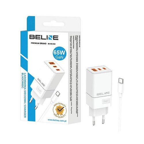 Ładowarka sieciowa Beline BLN3CW65C 65W biała + kabel USB-C