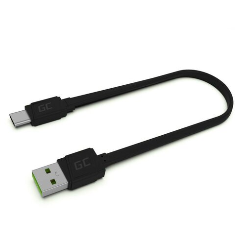 Kabel Green Cell Matte USB-C płaski 25 cm