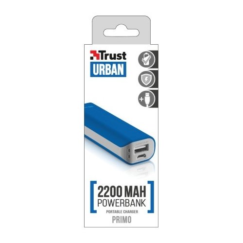 Trust UrbanRevolt Primo PowerBank 2200 Portable Charger - blue