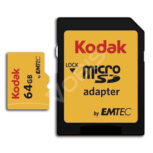 EMTEC KODAK microSDXC 64GB Class 10 U3 +Adapter