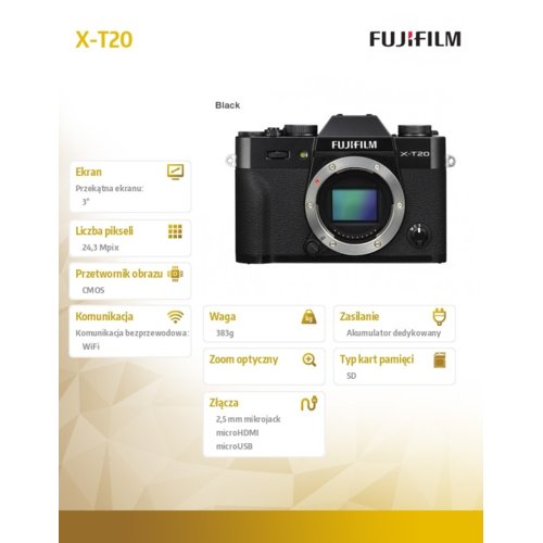 Fujifilm X-T20 body czarny