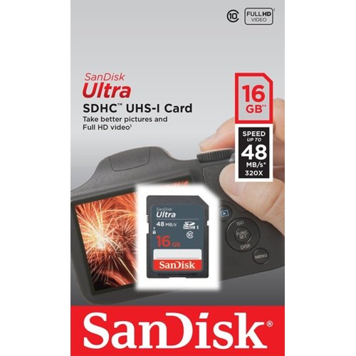SanDisk Ultra SDHC 16GB 48MB/s UHS-I Class 10