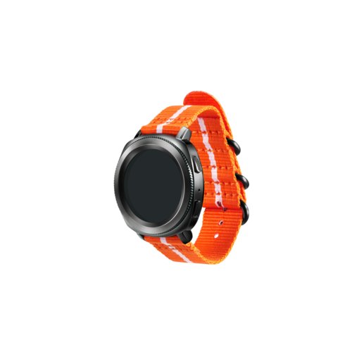 Pasek Samsung Gear Sport Premium Nato Pomarańczowo-Biały