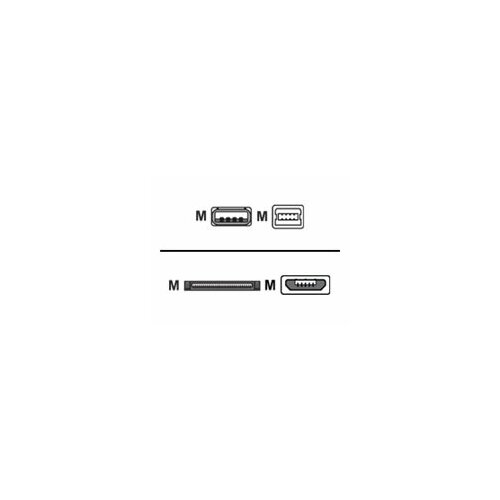 Whitenergy Kabel transmisyjny USB 2.0 uniwersalny USB M - microUSB/iphone4/iphone5/ 100cm czarny