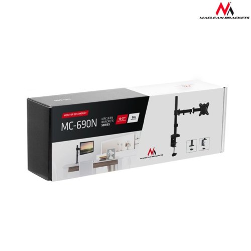Uchwyt biurkowy do monitora Maclean MC-690 8kg 13" - 27" VESA 75X75 100X100