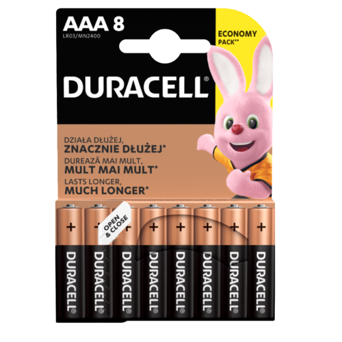 Baterie alkaliczne Duracell (AAA x 8)
