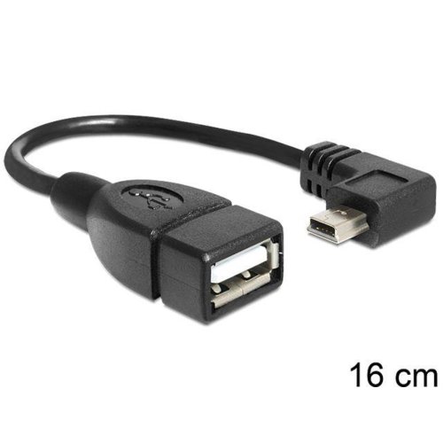 Delock Kabel USB Mini B(M) kątowy->A(F) OTG 16cm