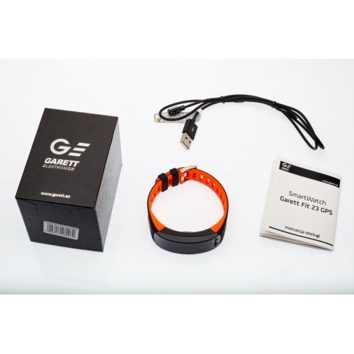 Garett Electronics OPASKA SPORTOWA SMARTBAND FIT23 GPS CZARNO-POMARAŃCZOWA
