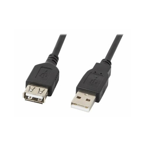 LANBERG Przedłużacz kabla USB 2.0 AM-AF czarny 1.8M
