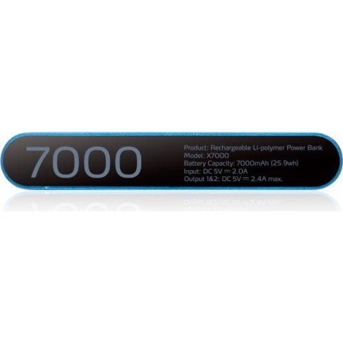 Adata PowerBank X7000 7000mAh 2.4A Niebieski Li-Poly