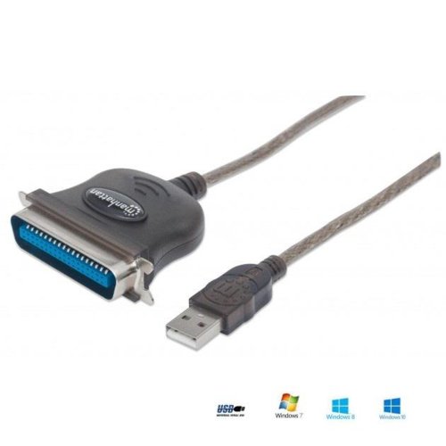 Kabel adapter Manhattan USB/C36 1,8m, czarny