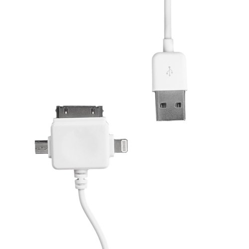 Whitenergy Kabel USB 2.0 AM BmicUSB iphone4/5 100 cm biały