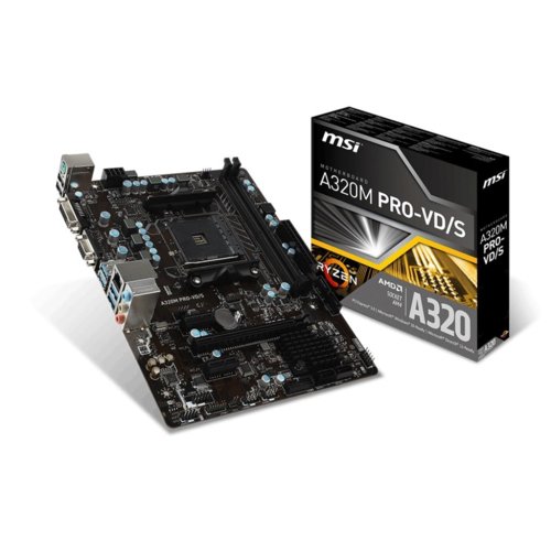 Płyta MSI A320M PRO-VD/S /AMD A320/DDR4/SATA3/USB3.0/PCIe3.0/AM4/mATX
