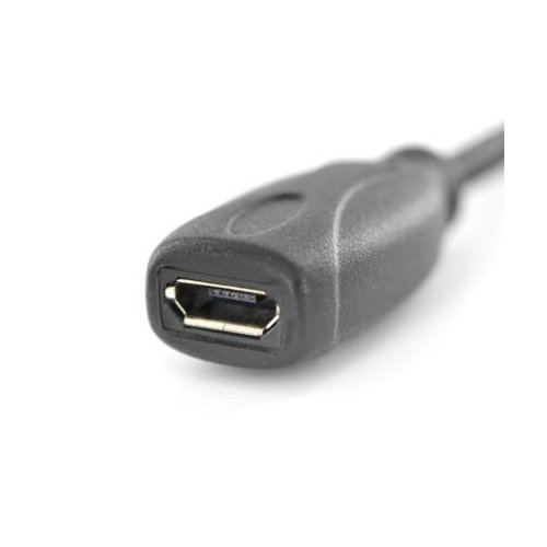 Adapter USB 2.0 HighSpeed Typ USB C/miniUSB B (5pin) M/Ż czarny 0,15m;Assmann