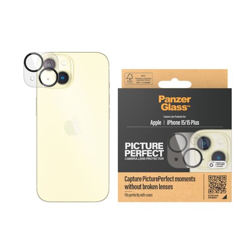 Szkło ochronne na obiektyw PanzerGlass PicturePerfect iPhone 15/15 Plus czarne