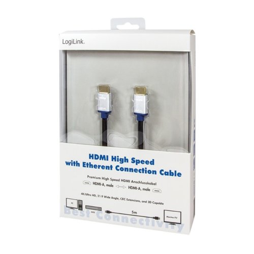 Kabel HDMI Ethernet LogiLink BHAA50 HDMI (M) > HDMI (M) 5m