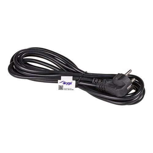 Kabel zasilający Akyga AK-PC-06A CEE 7/7 - IEC C13 250V/50Hz 10A 3m czarny