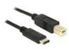 Delock Kabel USB-C -> USB-B M/M 1m 2.0