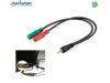 Kabel adapter Manhattan audio stereo 1x jack 3,5mm / 2x jack 3,5mm 0,15m