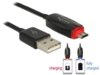 KABEL USB MICRO AM-MBM5P 2.0+WSKAŹNIK ŁADOWANIA LED 1M BLACK DELOCK