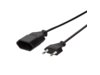 Przedłużacz kabla zasilającego LogiLink CP122 Euro CEE 7/16 czarny 1m