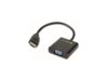 Adapter Techly HDMI męski na VGA żeński z audio, czarny, 10cm