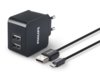 PHILIPS ŁADOWARKA SIECIOWA 230V->2X USB (5V/3.1A) + KABEL MICRO USB