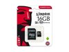 Kingston microSD  16GB Class10 Canvas Select 80/10MB/s adapter