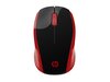 Mysz bezprzewodowa HP 200 czerwona