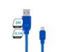 Kabel USB 2.0 eXc WHIPPY USB A(M) - micro USB B(M) 5-pin, 2m, granatowy