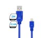Kabel USB 2.0 eXc WHIPPY USB A(M) - Lightning 8-pin(M), 2m, granatowy